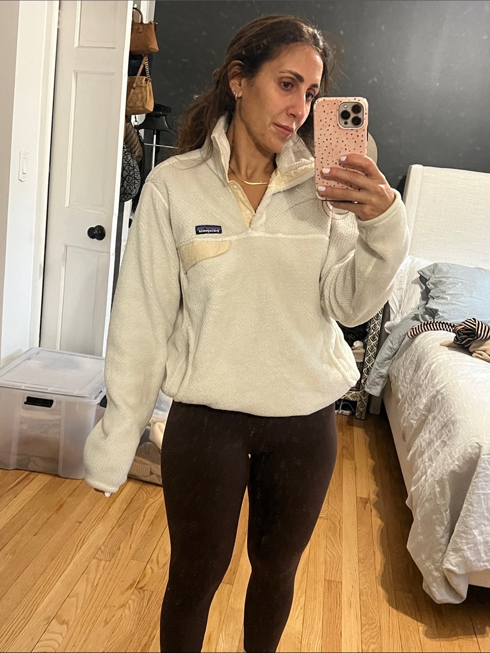 Patagonia Women's Cream Half-Zip Fleece Pullover
